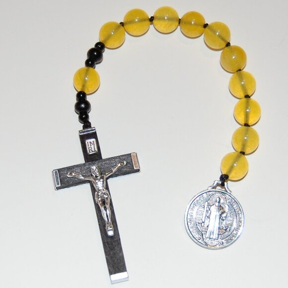 Pocket Rosary,Stone Beads,Gift Rosary,Small Rosary,Prayer Rosary,Knotted Rosary - Picture 1 of 3